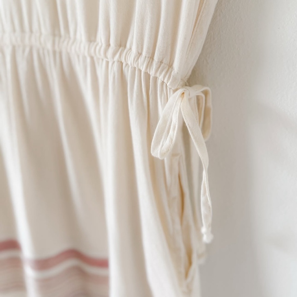 NWOT Universal Thread Cream and Pale Pink Detail Relaxed Fit Sundress Size Large - Picture 4 of 7